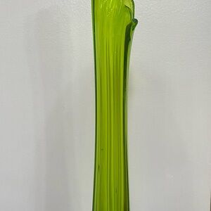 Lime Green Tall Glass Bud Vase - Home Accents